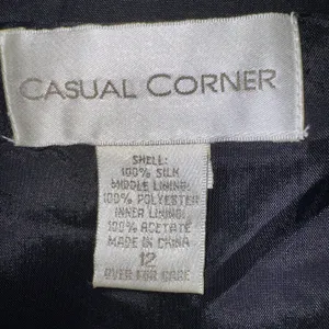VTG 90s CASUAL Corner Old Stock Black Floral Silk Sleeveless Sheath Dress- Sz12‎ thumbnail 7