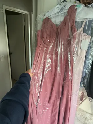 JJ's House Dusty Pink Long Wedding Guest Dress thumbnail 7
