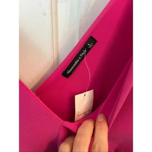 Abercrombie and fitch pink long dress with cut out up sexy size large NEW thumbnail 9