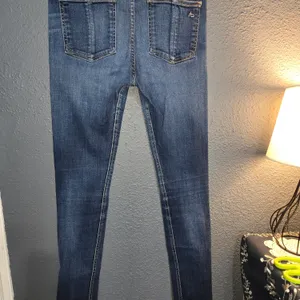 Rag & Bone Blue Skinny Jeans with Vintage Wash thumbnail 2