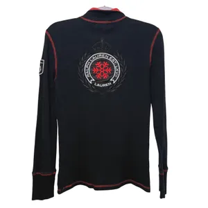 Lauren Ralph Lauren Active‎ Womens Black Waffle Knit Quarter Zip Pullover Small thumbnail 4