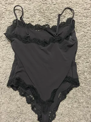 SKIMS Black Lace Bodysuit thumbnail 3