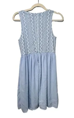 Altar'd State Sleeveless Dress Size Small Blue Above Knee Lace Overloy Flowy thumbnail 1