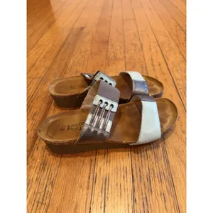 Naot Shoes Sandals Womens Size 7 EU 38 Multicolor Leather Wedge Slide Comfort thumbnail 2