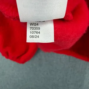 LOFT Womens XL Red Sherpa Fleece Floral Yoke Snap Neck Pullover Sweatshirt thumbnail 7