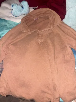 Pink Lily Waffle Knit Oversized Shirt thumbnail 2