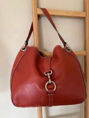 Marc Jacobs Collection Burnt Orange Leather Hobo Shoulder Bag Large thumbnail 1