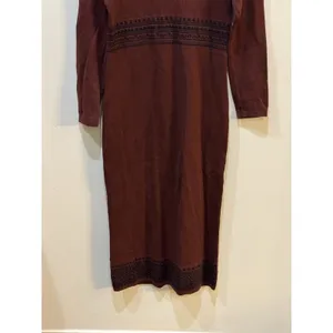 Peruvian Connection Long Sleeve Pima Cotton Sweater Dress Tribal Size XS thumbnail 5