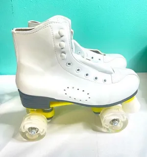Brand‎ new white and yellow skates size 10 thumbnail 1