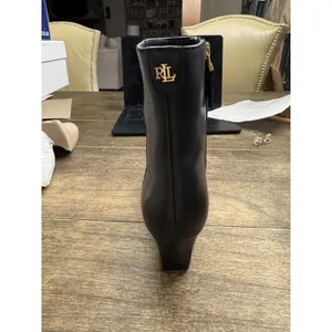 Lauren Ralph Lauren Willa Boots Women's Black Leather Ankle Bootie Size‎ 6 thumbnail 5