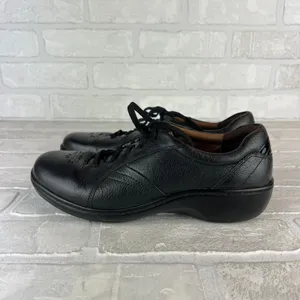 Aravon Duxbury Delilah Shoes Womens 9 B Black Leather Comfort Walking Lace Up thumbnail 5