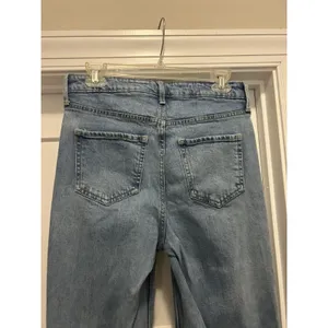 Old Navy Jeans Womens Size 4 Light Wash Denim High Rise Wide Leg Baggy Grunge thumbnail 3