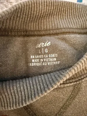 Aerie Vintage Look Olive Green Crewneck Sweatshirt Size L thumbnail 4