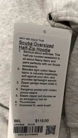 Lululemon Scuba Oversized Half-Zip Hoodie thumbnail 3