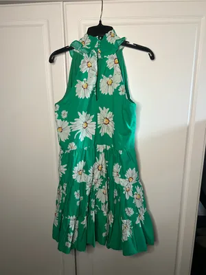 Alexia Admor Molly Green Daisy Floral Halter Tiered Mini Dress thumbnail 12