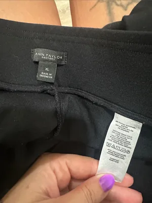 Ann Taylor Factory Black Ponte Leggings thumbnail 2