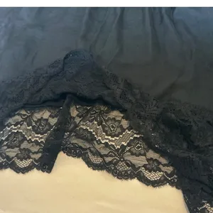 Whimsigoth Dark Romantic Aerie Black Lace Midi Skirt S Handkerchief Hem Goth thumbnail 2