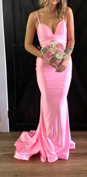 jessica angel light pink prom dress thumbnail 1