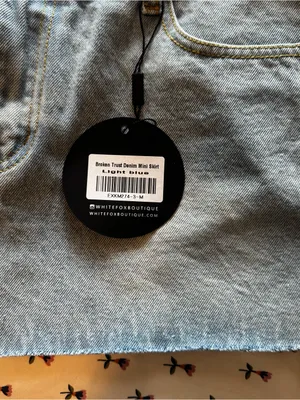 White fox denim skirt thumbnail 2