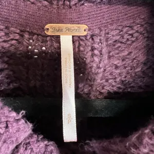 Free People Plum Purple Cable Knit Button Front Cardigan Sweater Small Boho‎ thumbnail 6