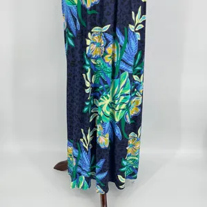 Lilly Pulitzer Orla Halter Maxi Dress Medium Navy Blue Floral Tropical Preppy thumbnail 6