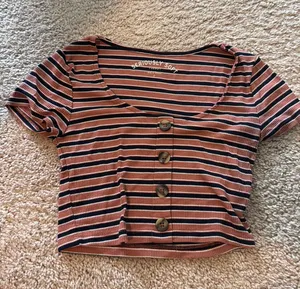Aeropostale Stripe Crop Top thumbnail 1