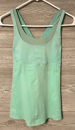 Lululemon cross straps tank top, Sz‎ 6, Mint green thumbnail 1