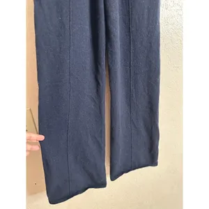 Naadam 100% Cashmere Washable Pants in Indigo Wide Leg Womans XXS thumbnail 3