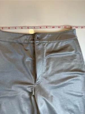 SKIMS Silver High-Waist Skinny Metallic Pants Night out , holiday Size M‎ thumbnail 9