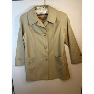 Vintage Beige Button Front Car Coat Women’s Classic Tailored Jacket With Pockets thumbnail 13