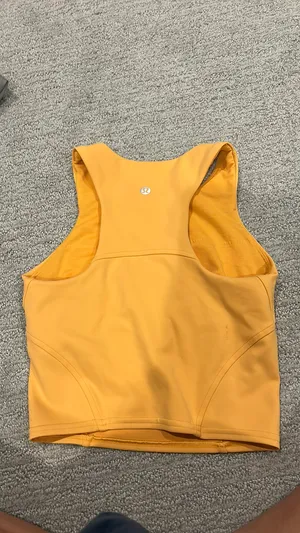 Lululemon racerback tank top cropped orange thumbnail 4