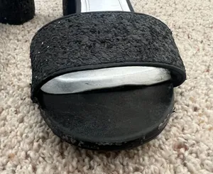 Rampage Black Glitter Heels thumbnail 3