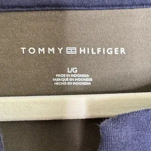 Tommy Hilfiger Womens Contrast Trim Shift Dress Taupe Navy Size Large thumbnail 7