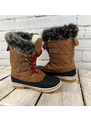 Wild Diva Womens Round Toe Faux Fur Lined Lace Up Mid-Calf Rain Boots Size 6 thumbnail 6