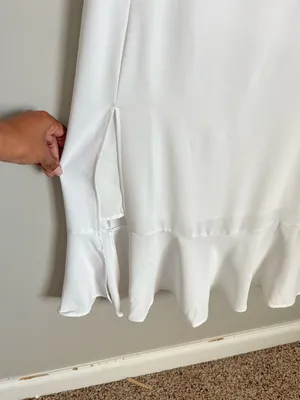 ANRABESS | White Tie-Shoulder Maxi Dress Sz M thumbnail 4
