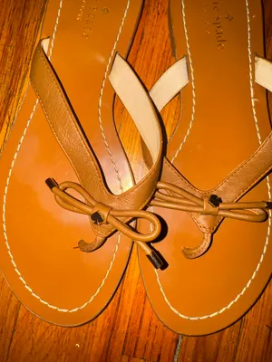 brown leather bow sandal size 9 thumbnail 2