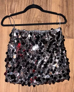 Sequin Skirt Silver thumbnail 1