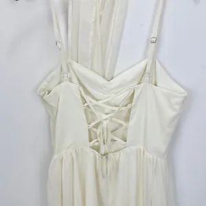 NEW Lulus Irresistibly Darling Ivory Chiffon Midi Dress and Scarf Set Large thumbnail 10