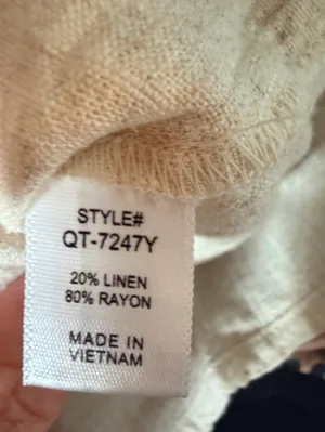 Zenana Linen Vest Button Down Beige Top Size M NWOT Lightweight thumbnail 8