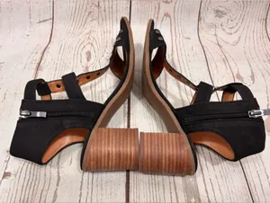 Franco Sarto Haven Studded Sandals Block Heel and Buckled Ankle Straps Sz 8 thumbnail 1