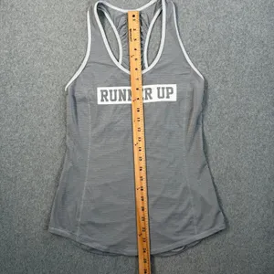 Lululemon Gray Runner Up Racerback Ruched Tank Women's X-Small Active Running thumbnail 2