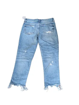 Free People Good Times Relaxed Distressed Cropped Jeans Size 26 thumbnail 12