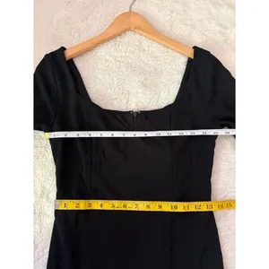 Lulus Save a Little Bliss For Me Black Long Sleeve Bodycon Maxi Dress Medium NWT thumbnail 6