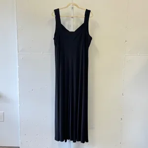 Vikki Vi Black Ruched Sweetheart Neck Sleeveless Maxi Dress Plus Size 1X Jersey thumbnail 2