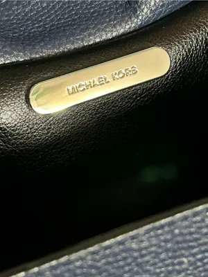 Michael Kors Navy and Black Pebbled Leather Tote thumbnail 12