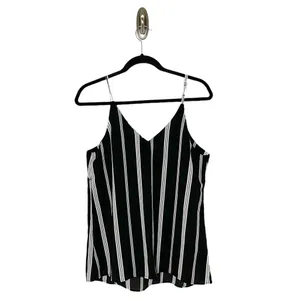 Japna Black And White Stripes Tank Top Size L thumbnail 2