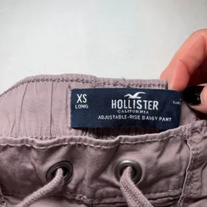 Hollister Adjustable Rise Baggy Cargo Pants Mauve Purple XS L Wide Leg Utility thumbnail 2