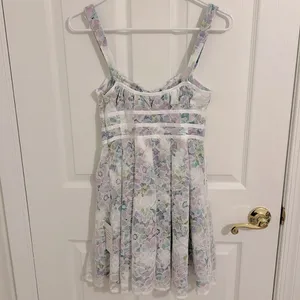 For Love And Lemons Loretta Lace Floral Mini Dress Ivory NWT Size XS thumbnail 10