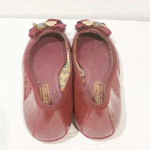 Coach Size‎ 7B Poppy Caper patent leather Ballet Flats Magenta thumbnail 5