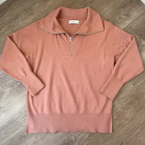 Abercrombie & Fitch Dark Rose Soft A&F Collection 1/4 Zip Sweater ~ Size S thumbnail 10